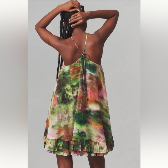 🌟HP🌟 Anthropologie NWT Hope for Flowers by Tracy Reese Halter Frilled Dress XL - Picture 3 of 6